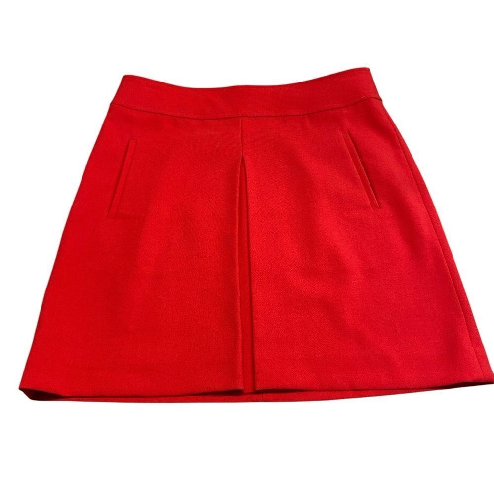 Loft A Line Skirt Color Red. Size 6 - Picture 2 of 6